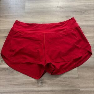 Lululemon Speed Up Short Long 4" Dark Red Women Size 14